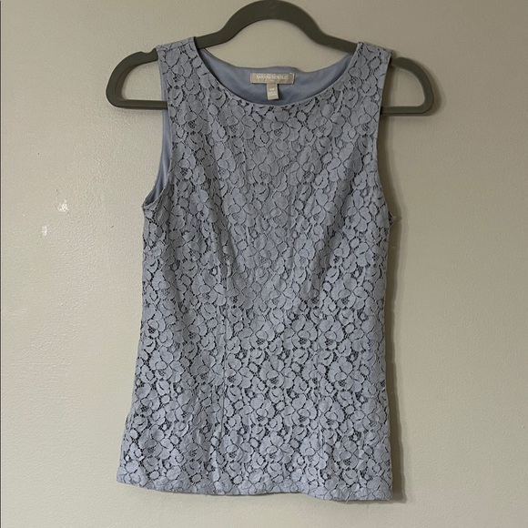 Banana Republic Tops - Banana Republic Light Blue Lace Overlay Tank